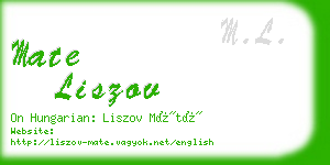 mate liszov business card